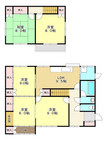 津市渋見町の一戸建て【間取り】