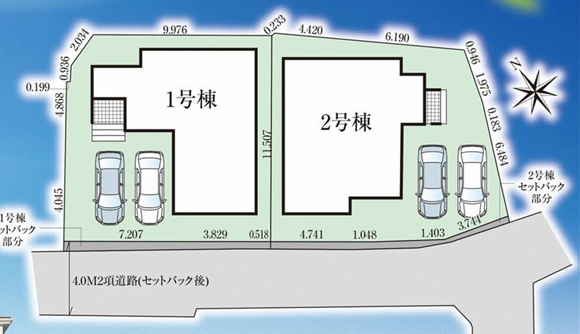 【新築分譲戸建て】宜野湾市野嵩2期・全２棟「２号棟」【区画図】