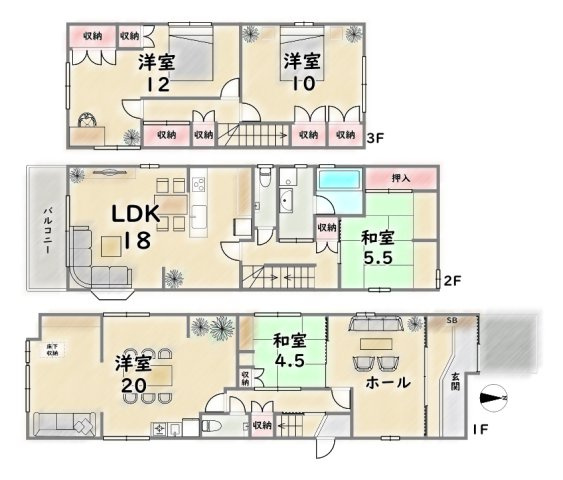 上京区東柳町【間取り】