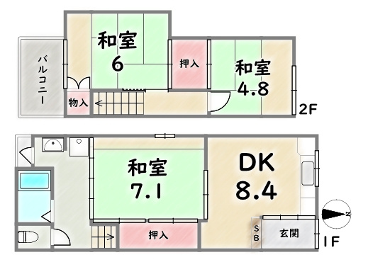 左京区東丸太町【間取り】