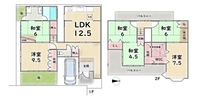 山科区西野山中臣町【間取り】