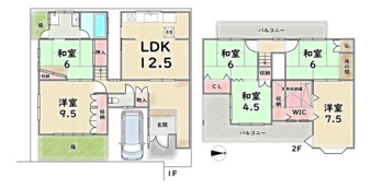 山科区西野山中臣町【間取り】