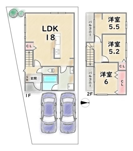 右京区太秦堀池町【間取り】
