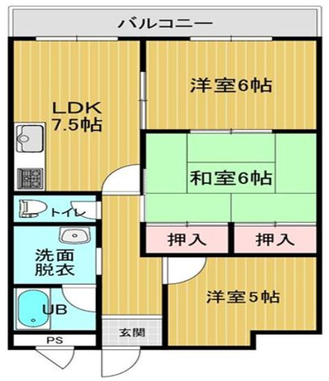 K51388-北山ｸﾞﾗﾝﾄﾞﾊｲﾂ【間取り】