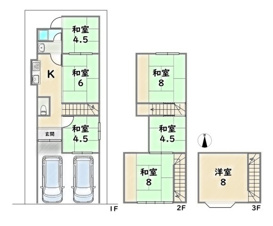 右京区梅津北川町【間取り】