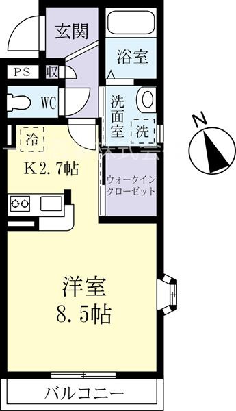現地は反転タイプの間取りとなります。