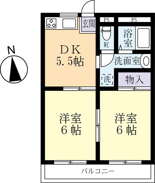 使いやすい2DK！