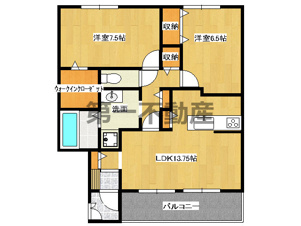 西脇市黒田庄町津万井のアパート【間取り】