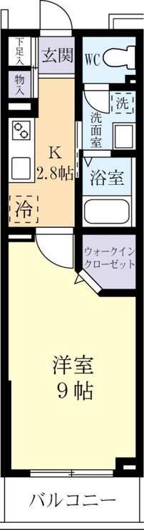収納豊富な１Ｋタイプ