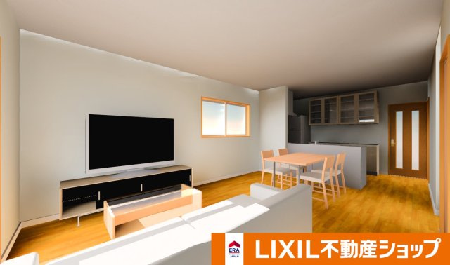 右京区西院春栄町【居間・リビング】《2号地-LDKイメージパース》