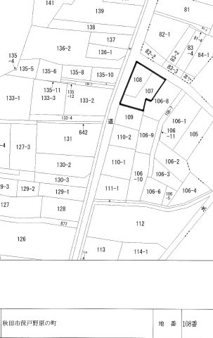保戸野原の町（土地）【間取り】保戸野原の町107番、108番