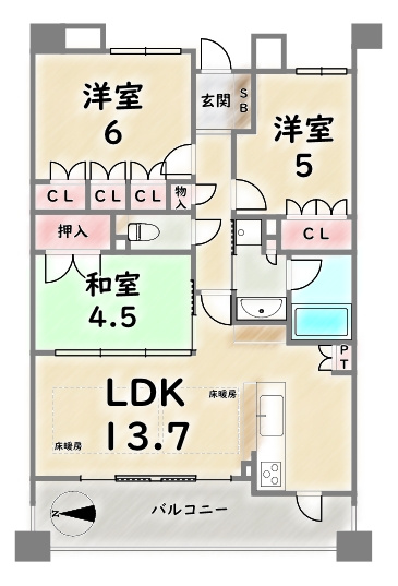 ネバーランド西京極【間取り】