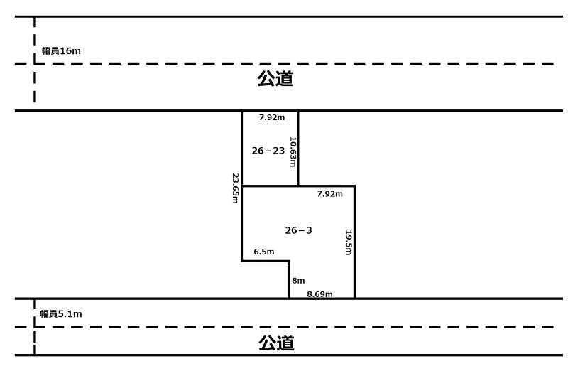 小樽市富岡１丁目の売地【間取り】