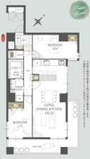 ライオンズマンション泊・306号室【間取り】