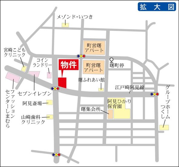 目の前にセブンイレブンがあります。