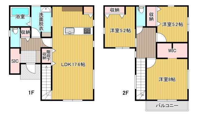 ひたちなか市田彦新築 5号棟【間取り】
