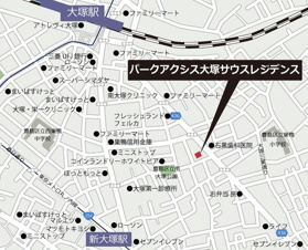 パークアクシス大塚サウスレジデンス【地図】