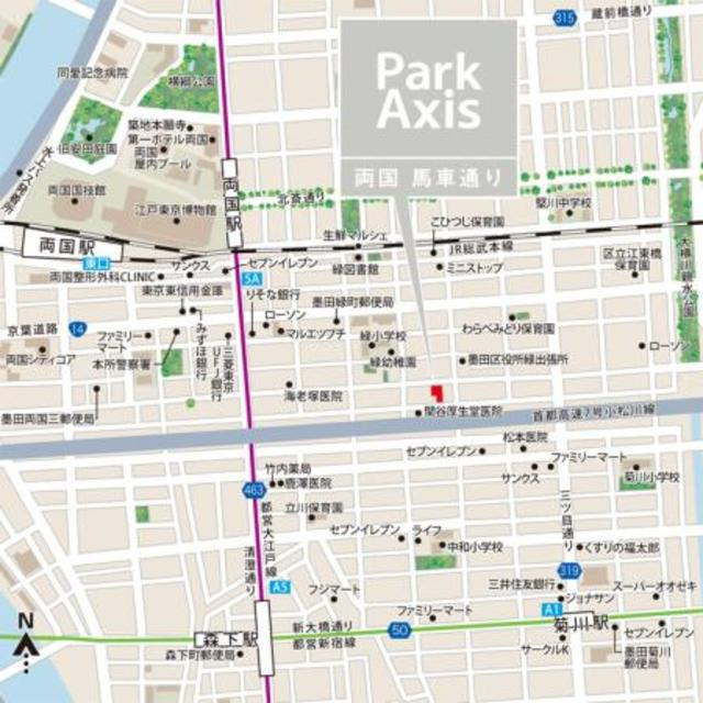 パークアクシス両国馬車通り【地図】