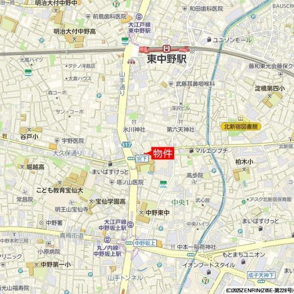 プラティーク中野坂上【地図】