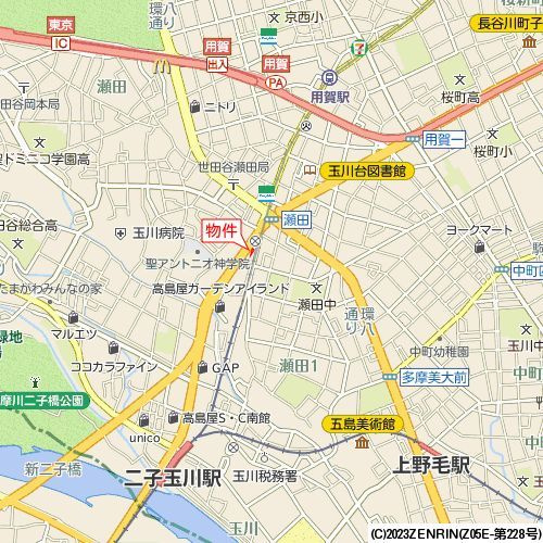 ＫＤＸレジデンス二子玉川【地図】