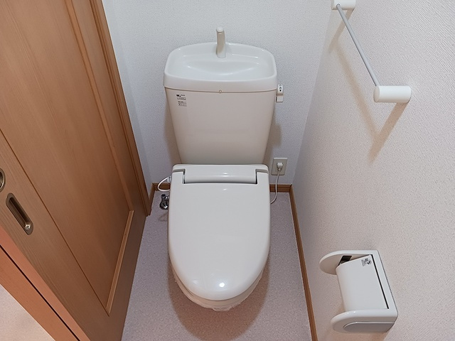 落ち着いた色調のトイレです