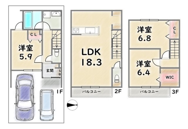 中京区西ノ京内畑町【間取り】