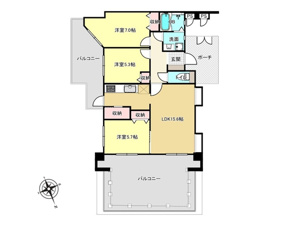サントピアとよみ・401号室【間取り】