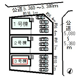 可児市下切第2（全3棟）【区画図】
