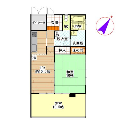 下呂市萩原町西上田の中古マンション【間取り】