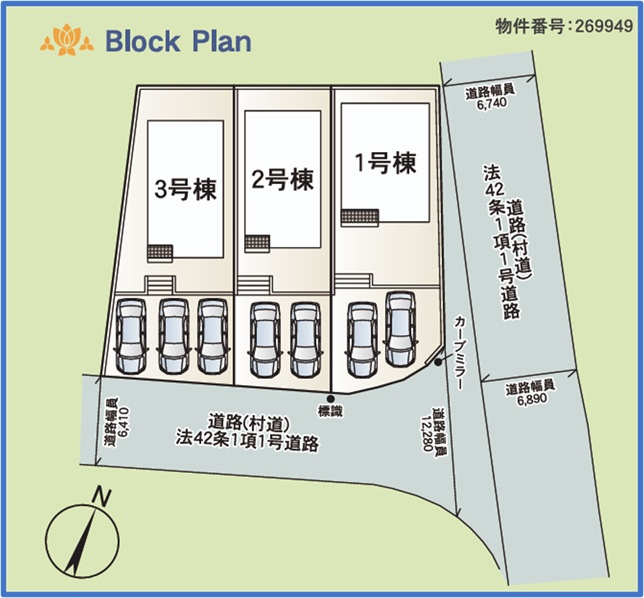 【新築分譲住宅】読谷村大木第４・２号棟【区画図】