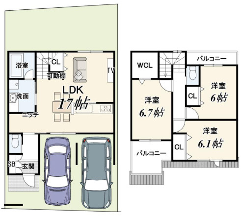 K41366-1号地衣笠【間取り】