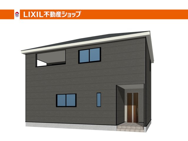 CRADLE　GARDEN　芦屋町西浜町第１　【完成予想図】【2階建て・IH物件】完成予想図。駐車場は並列3台+別途敷地並列4台可！2026年10月完成予定