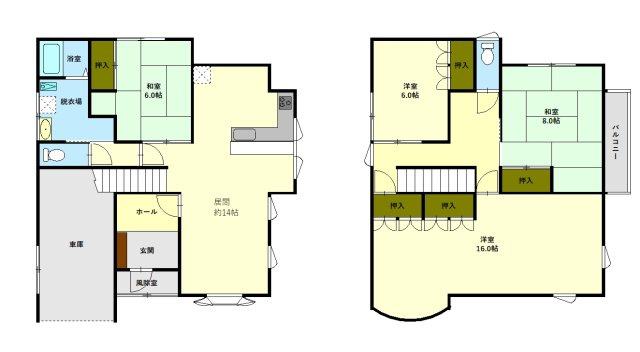 小樽市花園３丁目の中古一戸建【間取り】
