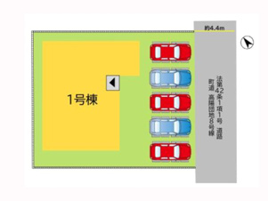 coloris　遠賀郡岡垣町南高陽1期【区画図】1棟のみの販売です！不明点はお気軽にご連絡ください！