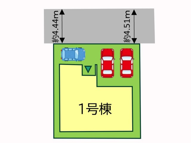 Bloom　小倉北区篠崎2丁目2期【区画図】1区画のみの販売です。1号棟をご参照ください。不明点はお気軽にお問い合わせください。
