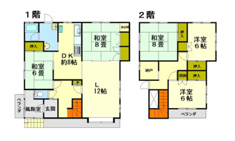 小樽市緑１丁目の中古一戸建【間取り】