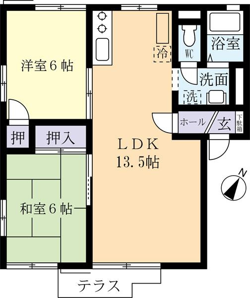 広いリビングです。