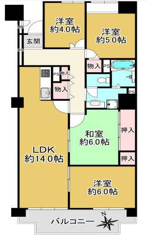 第五恵美酒マンション【間取り】