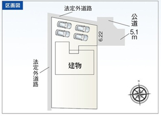 八百津の平屋【区画図】