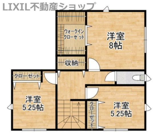 上越市土橋【築３年】一戸建て【間取り】２階　間取図