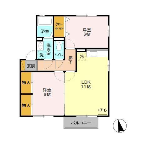 エスコルタ新町 Cの画像