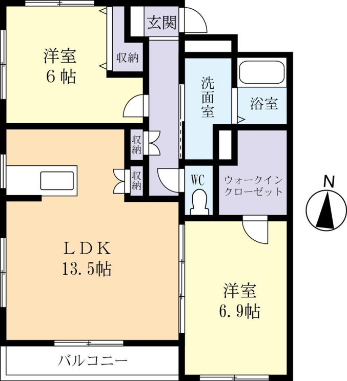 ２ＬＤＫ角部屋