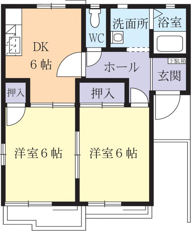 各部屋6帖ずつの使いやすい間取り！