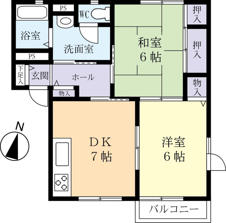 角部屋2面採光南向きです