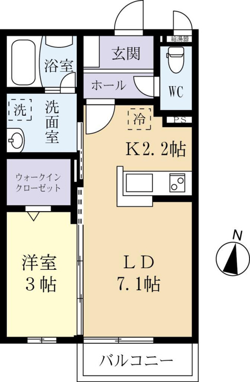 南向きﾉ対面キッチン。