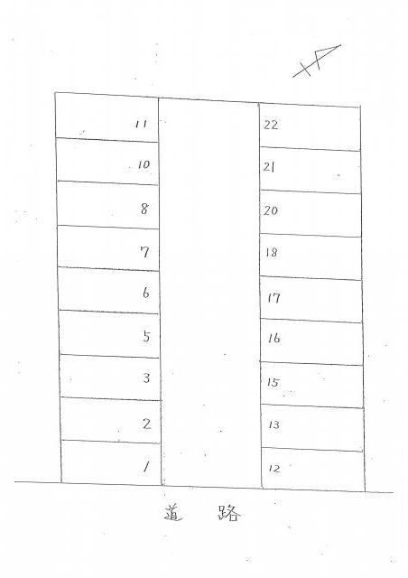 名古屋市西区あし原町の駐車場【区画図】