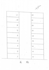 名古屋市西区あし原町の駐車場【区画図】