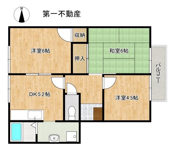 西脇市上野のアパート【間取り】