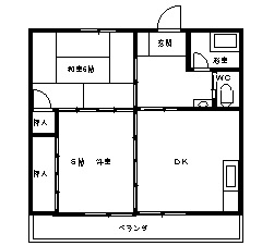 松阪市船江町のアパート【間取り】
