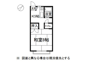 岡谷市本町３丁目のアパート【間取り】